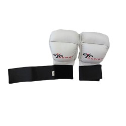 Coppia Guanti Fit Boxe Palmo Aperto - Guantoni in Pelle Sintetica Imbottiti Gym Power