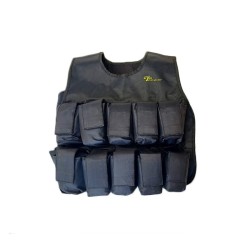 Gilet Zavorrato 10kg, 20 kg e 30Kg con Pesi Rimovibili e Cinta in Nylon Regolabile Gym Power