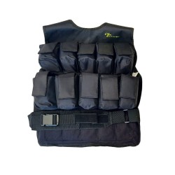 Gilet Zavorrato 10kg, 20 kg e 30Kg con Pesi Rimovibili e Cinta in Nylon Regolabile Gym Power