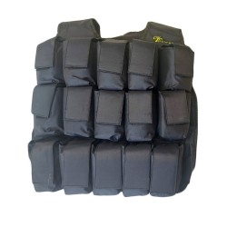 Gilet Zavorrato 10kg, 20 kg e 30Kg con Pesi Rimovibili e Cinta in Nylon Regolabile Gym Power