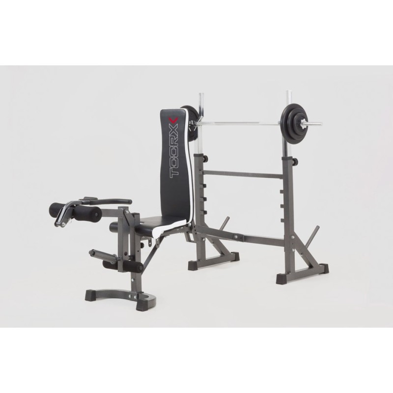 Toorx Wbx-90 Panca Pesi Professionale Pieghevole - Inclusi Leg Extension e Arm Curl Toorx