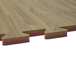 Schiavi Sport Tappeto a incastro Parquet, bicolore legno/judo in EVA 100x100x1,3 cm Schiavi Sport