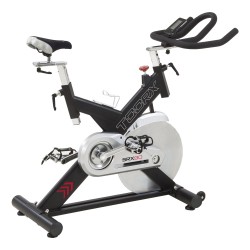 Toorx Spin Bike SRX-90 - Volano 24 kg lavorato CNC e bilanciato, ricevitore wireless e fascia cardio inclusa Toorx