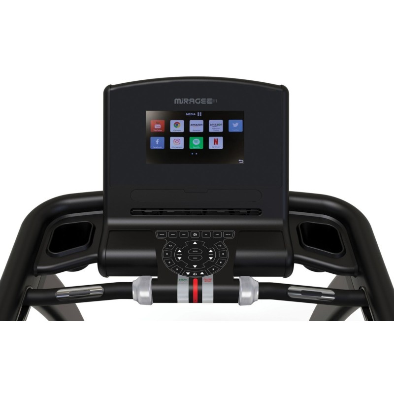 Tapis roulant MIRAGE S60 TFT HRC - Velocità max 22 Km/h, hand-pulse, Ricevitore wireless, APP READY 3.0 Toorx