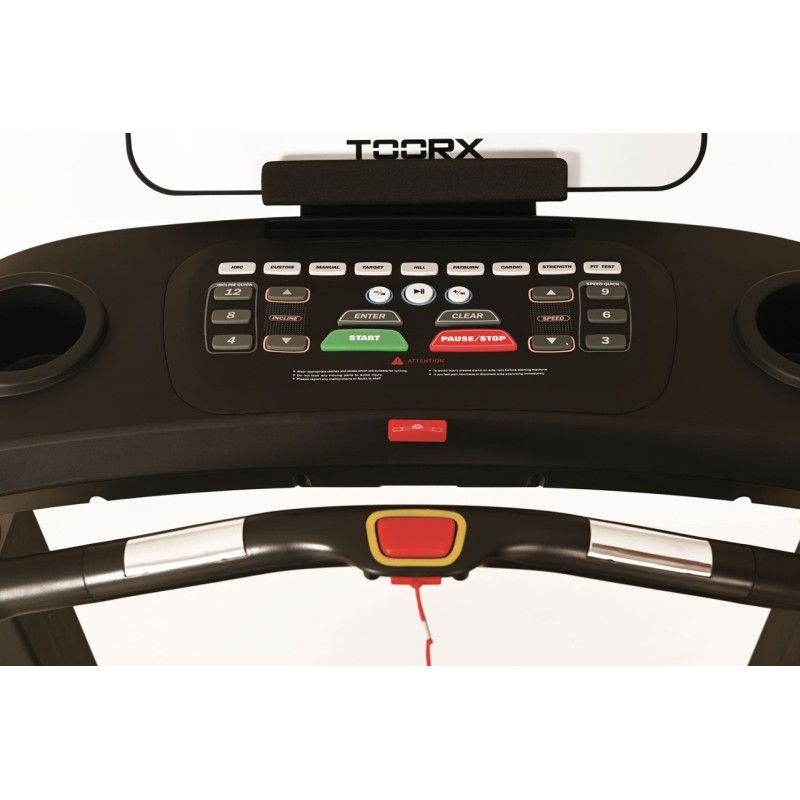 Tapis roulant TRX-3500 HRC - Velocità max 24 Km/h, Ricevitore wireless, fascia cardio, APP READY 3.0 Toorx