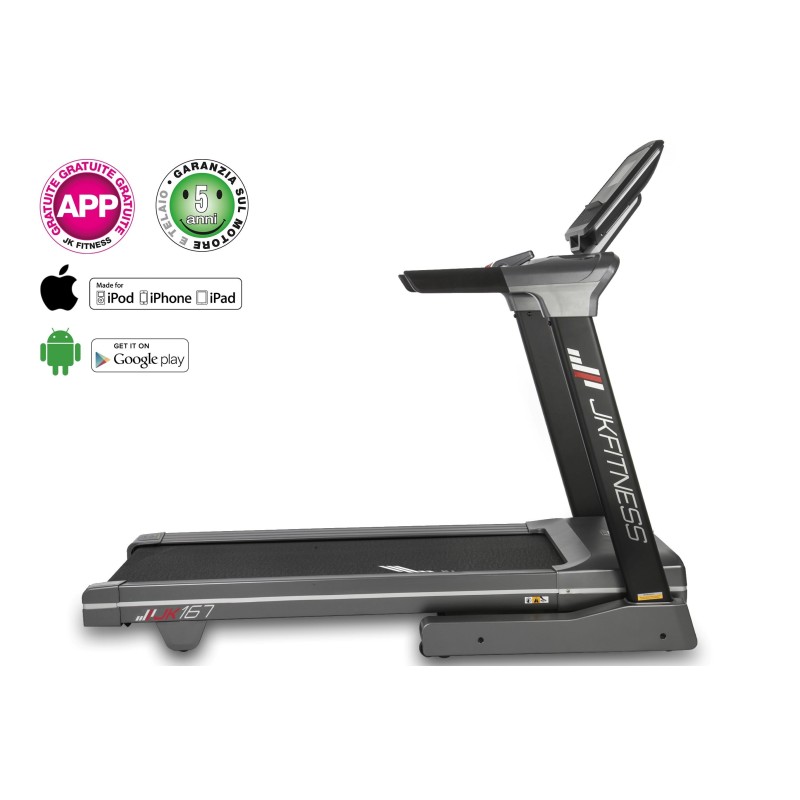 Jk fitness JK 167 - Tapis Roulant Elettrico, Velocità max 22 km/h jk fitness