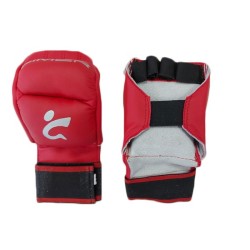 Guantoni da Fitboxe Unisex M Rosso - Allenamenti con Sacco da Fit-Boxe, Aeroboxe, karate Gimer