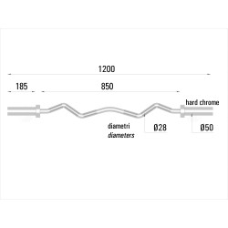 Bilanciere olimpionico Curl, Power Training 150, 180 e 220, Tricipiti 86, Cross Challenge 450, Master 700 e Competition 1000 ...