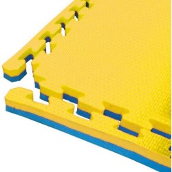 Toorx Tatami Set 1 pannello + 4 bordi giallo/blu - Dim. singolo pezzo 100x100 cm Toorx