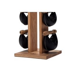 NOHRD Swing Tower - Porta manubri in legno con 4 coppie di manubri SwingBell WaterRower - NOHRD