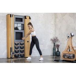 NOHRD Wall Compact - Parete fitness compatta con otto manubri Swing WaterRower - NOHRD