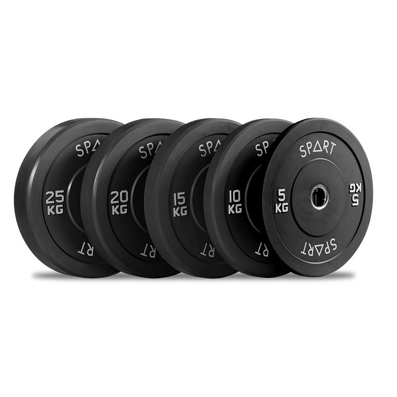 Spart fitness Disco Black Bumper Plate 45 cm - Foro Ø 50mm, slim SPART FITNESS